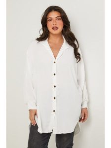 Curvy Lady Koszula w kolorze białym rozmiar: 48/50. Białe koszule Curvy Lady, bez wzorów, bez kołnierzyka, bez ramiączek. Za 114,17 zł.