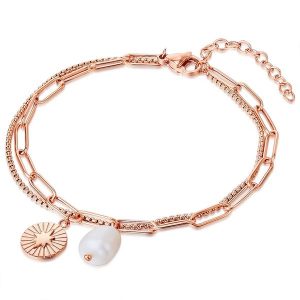 Valero Pearls Stal nierdzewna Perła hodowlana słodkowodna Bransoletki 1 ct Damski. Białe bransoletki Valero Pearls, z perłą, ze stali. Za 299,99 zł.