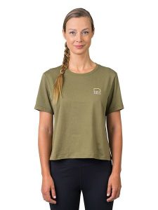 Hannah Koszulka "Elin" w kolorze khaki rozmiar: 42. Brązowe bluzki Hannah, bez wzorów, z bawełny, bez kołnierzyka, bez ramiączek. Za 92,21 zł.