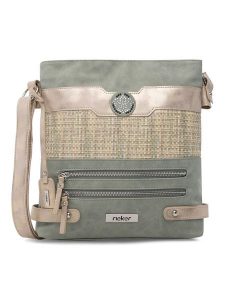 Rieker Torebka H1346-52 Zielony. Zielone listonoszki Rieker, bez wzorów, z materiału, bez dodatków. Za 229,99 zł.