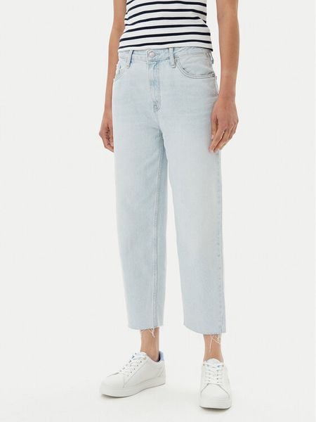 Tommy Hilfiger Jeansy WW0WW44370 Niebieski Tapered Fit. Niebieskie jeansy TOMMY HILFIGER, bez wzorów, z bawełny. Za 509,99 zł.