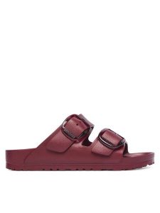 Birkenstock Klapki Arizona Big Buckle 1033115 Bordowy. Czerwone klapki Birkenstock, bez wzorów, z syntetyku, bez obcasa. Za 299,99 zł.