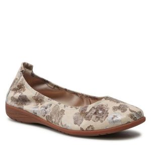 Baleriny Josef Seibel. Brązowe balerinki Josef Seibel, bez wzorów, bez obcasa, bez zapięcia. Za 249,99 zł.