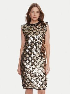 LOLA CASADEMUNT Sukienka koktajlowa LF2516016 Srebrny Regular Fit. Szare kombinezony LOLA CASADEMUNT, xs, bez wzorów, z syntetyku, wizytowe, bez kołnierzyka, bez ramiączek. Za 479,99 zł.