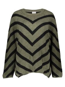 ONLY Sweter w kolorze oliwkowo-czarnym rozmiar: XL-54. Brązowe swetry oversize ONLY, xl, bez wzorów, bez ramiączek. Za 86,99 zł.