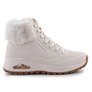 Buty Skechers Uno Fall Air 167274-NAT beżowy. Brązowe buty zimowe z materiału, bez obcasa, bez zapięcia. Za 585,80 zł.
