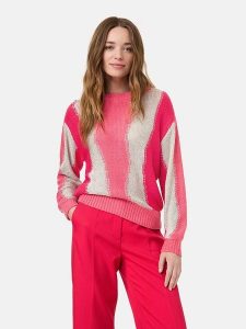 TAIFUN Sweter w kolorze różowo-beżowym rozmiar: 46. Brązowe swetry oversize Taifun, bez wzorów, bez ramiączek. Za 184,02 zł.