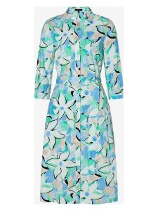 More & More Sukienka w kolorze błękitno-zielonym rozmiar: 38. Niebieskie sukienki More & More, bez wzorów, z bawełny, bez kołnierzyka, bez ramiączek, midi. Za 167,67 zł.