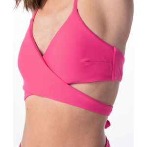 Strój kąpielowy damski Aquawave Palima Top. Czerwone bikini AQUAWAVE, bez wzorów. W wyprzedaży za 85,80 zł.