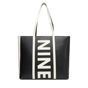 Torebka Nine West. Czarne shopper bag Nine West, bez wzorów, bez dodatków. Za 329,99 zł.