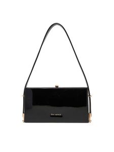Eva Minge Torebka EO-AVAH-LA482-6340 Czarny. Czarne torebki wieczorowe Eva Minge, bez wzorów, z materiału, bez dodatków. Za 199,99 zł.