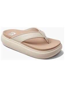 Reef Japonki "Cushion Bondi" w kolorze kremowym rozmiar: 42,5. Brązowe klapki Reef, bez wzorów, z tkaniny, z otwartym noskiem, bez obcasa. Za 285,95 zł.