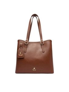 Beverly Hills Polo Club Torebka EO-BHPC-C-010-09 Brązowy. Brązowe shopper bag Beverly Hills Polo Club, bez wzorów, z materiału, bez dodatków. Za 299,99 zł.