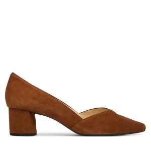 Czółenka HÖGL. Brązowe czółenka HÖGL, bez wzorów, bez obcasa, bez zapięcia. Za 699,99 zł.