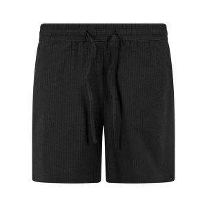 Shorty Damskie Tkanina Seersucker. Czarne szorty Urban Classics, bez wzorów, z tkaniny, sportowe. Za 189,99 zł.