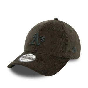 Czapka z daszkiem Oakland Athletics Cord 9Forty. Zielone czapki New Era, bez wzorów, z bawełny. Za 139,99 zł.