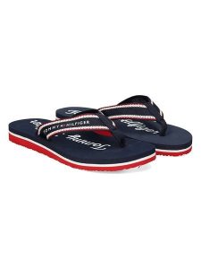 Tommy Hilfiger Shoes Japonki w kolorze granatowym rozmiar: 36. Niebieskie klapki Tommy Hilfiger Shoes, bez wzorów, z otwartym noskiem, bez obcasa. Za 130,99 zł.