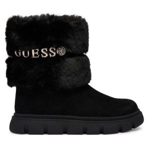 Śniegowce Guess. Czarne buty zimowe Guess, bez obcasa, bez zapięcia. Za 634,99 zł.