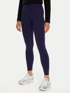 4F Legginsy 4FWMM00TTIGF195 Granatowy Slim Fit. Niebieskie legginsy 4f, bez wzorów, z bawełny. Za 69,99 zł.