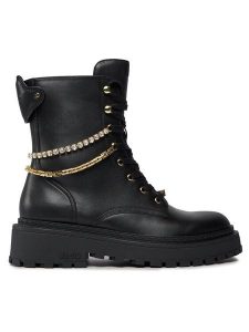 Liu Jo Trapery Rumi 11 SF3225 P0102 Czarny. Czarne buty zimowe Liu Jo, ze skóry, bez obcasa, bez zapięcia. Za 679,99 zł.