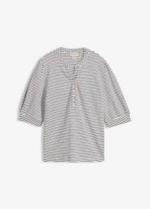 T-shirt z czystej bawełny organicznej. Białe t-shirty bonprix, bez wzorów, z bawełny, bez kołnierzyka, bez ramiączek. Za 79,99 zł.