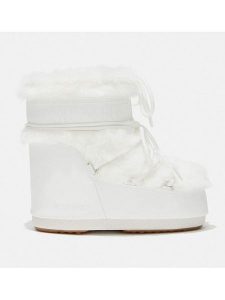 Moon Boot Botki zimowe "Icon Low" w kolorze białym rozmiar: 36/38. Białe botki Moon Boot, na zimę, bez wzorów, z materiału, bez obcasa, bez zapięcia. Za 434,85 zł.