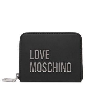 Portfel LOVE MOSCHINO. Czarne portfele LOVE MOSCHINO, bez wzorów. Za 399,99 zł.