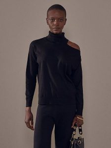 Rodier Golf w kolorze czarnym rozmiar: XL. Czarne golfy Rodier, xl, bez wzorów, ze splotem, bez ramiączek. Za 195,99 zł.