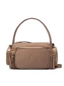 Calvin Klein Torebka Pocket Nylon Bag W/Strap LV04F3132G Beżowy. Brązowe torebki klasyczne Calvin Klein, bez wzorów, z materiału, bez dodatków. Za 449,99 zł.