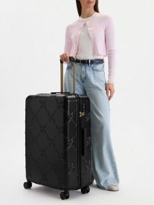 Nine West Walizka duża CEO-NW-L-005-09 BLACK Czarny. Czarne walizki Nine West, bez wzorów, z tworzywa sztucznego, duże. Za 399,99 zł.