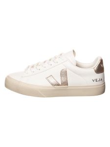 Veja Skórzane sneakersy "Campo" w kolorze złoto-białym rozmiar: 39. Białe trampki Veja, bez wzorów, bez zapięcia. Za 502,76 zł.