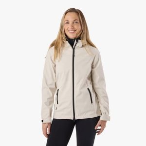 Kurtka softshell Turystyka Damska Swedemount Stryn Softshell oddychająca. Szare kurtki SWEDEMOUNT, bez wzorów, z softshellu, bez kaptura. Za 249,99 zł.