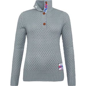 Sweter "Aletsch" w kolorze szarym. Szare swetry klasyczne marki Nebulus, z dzianiny, z krótkim rękawem. W wyprzedaży za 130,95 zł.