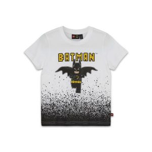 Koszulka Dziecięca LEGO BATMAN Tano 304 Biała. Białe jeansy LEGO, bez wzorów, z bawełny. Za 54,99 zł.