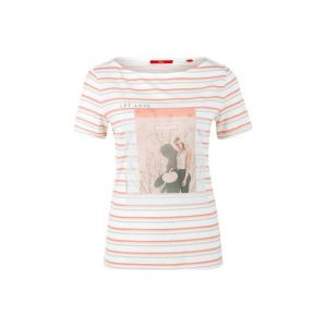 S.Oliver T-Shirt Damski 34 Kremowy. T-shirty marki s.Oliver. W wyprzedaży za 59,00 zł.