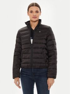Tommy Jeans Kurtka puchowa DW0DW17746 Czarny Regular Fit. Czarne kurtki Tommy Jeans, xs, bez wzorów, z jeansu, bez kaptura. Za 519,99 zł.