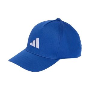 Czapka z daszkiem adidas Baseball. Niebieskie czapki ADIDAS, bez wzorów, z bawełny, klasyczne. Za 58,99 zł.