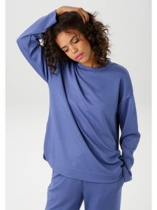 Aniston Bluza w kolorze niebieskim rozmiar: 48. Niebieskie bluzy Aniston, bez wzorów, bez kaptura. Za 65,85 zł.