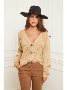 L'armoire de Suzette Kardigan w kolorze beżowym rozmiar: 34/36. Brązowe kardigany L'armoire de Suzette. Za 91,77 zł.