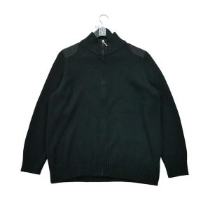 Second life - Damski sweter na zamek błyskawiczny w kolorze czarnym - Jak nowy. Czarne golfy Ralph Lauren, bez wzorów. Za 76,64 zł.