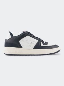 Kangaroos Skórzane sneakersy "Game Lo" w kolorze biało-czarnym rozmiar: 44. Białe trampki KangaROOS, bez wzorów, z materiału, bez zapięcia. Za 217,99 zł.