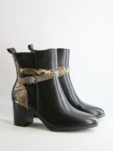 Bellucci Botki w kolorze czarno-beżowym rozmiar: 37. Brązowe botki Bellucci, bez wzorów, ze skóry, bez obcasa, bez zapięcia. Za 152,99 zł.