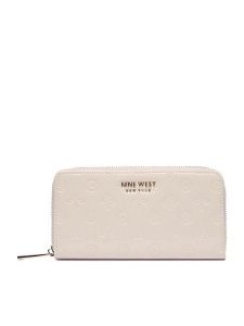 Nine West Portfel CEO-NW-W1-003-AW26 Beżowy jasny. Brązowe portfele Nine West, bez wzorów, ze skóry. Za 89,99 zł.