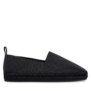 Espadryle Calvin Klein. Czarne espadryle Calvin Klein, bez wzorów, bez obcasa. Za 359,99 zł.