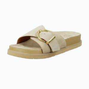 Klapki damskie GANT Mardale. Brązowe klapki GANT, bez wzorów, z materiału, bez obcasa. Za 229,99 zł.
