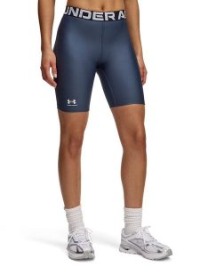 Under Armour Szorty sportowe w kolorze granatowym rozmiar: S. Niebieskie spodenki sportowe Under Armour, s, bez wzorów, z materiału, z podwyższonym stanem, outdoorowe. Za 100,99 zł.