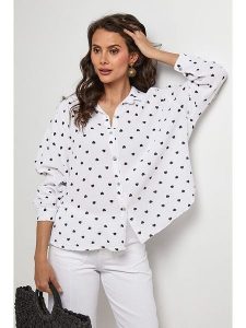 Lin Passion Koszula w kolorze białym rozmiar: 34/36. Białe koszule Lin Passion, bez wzorów, z bawełny, bez kołnierzyka, bez ramiączek. Za 130,99 zł.