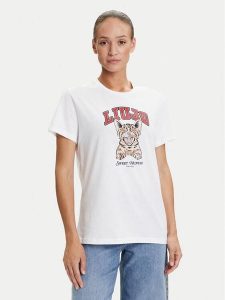 Liu Jo T-Shirt UF5271 JS923 Biały Regular Fit. Białe t-shirty Liu Jo, m, bez wzorów, z bawełny, bez kołnierzyka, bez ramiączek. Za 219,99 zł.
