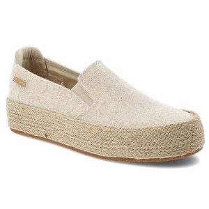 Espadryle damskie Big Star, tekstylna cholewka wsuwany fason elastyczne wstawki platforma z plecionki jutowej lekka konstrukcja, beżowe, TT274089. Brązowe espadryle Big Star, bez wzorów, bez obcasa, na platformie. Za 129,00 zł.