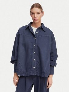 BOSS Koszula jeansowa 50552520 Szary Oversize. Szare koszule Boss, l, bez wzorów, z bawełny, bez kołnierzyka, bez ramiączek. Za 493,99 zł.